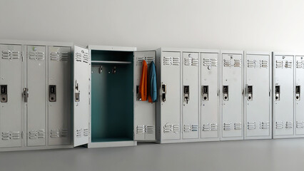 School Locker Picture with a Clean White Background