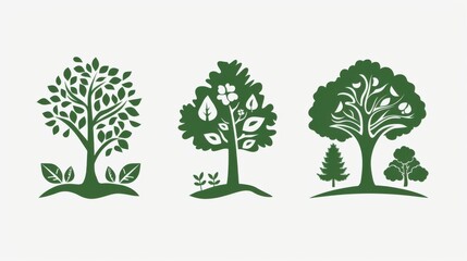Obraz premium Simplified Illustrations for Environmental Awareness