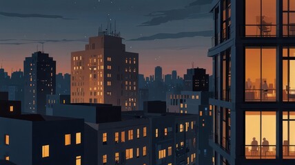City Lights at Dusk
