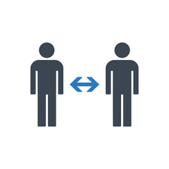 Social Distance Space Icon
