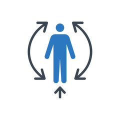 Directional Movement Person Icon