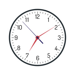 Watch Vector Art, clock isolated on white
