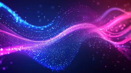 Fototapeta premium Abstract Purple and Blue Light Waves