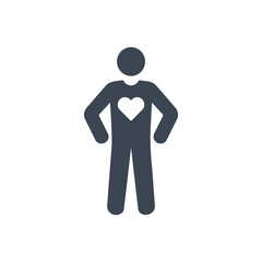 Wellness Standing Heart Icon