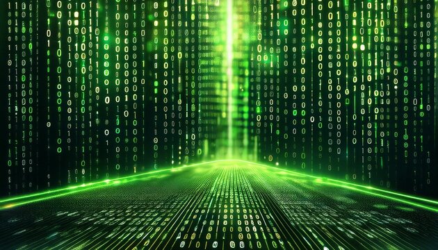 binary digital code, computer generated seamless loop abstract motion background