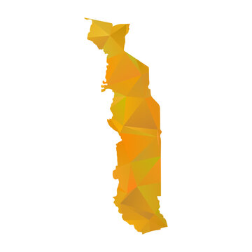 recommend clip art: Map of Togo - Gold Geometric Rumpled Triangular , Polygonal Design For Your. Vector illustration eps 10.	
                    