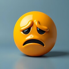Fototapeta premium Sad Emoji Glossy - Custom Emoji 