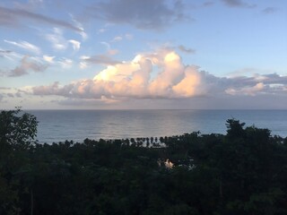 Sunset Clouds Over the Ocean in Las Terrenas, Dominican Republic!