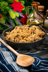 Lenten sauerkraut with mushrooms.