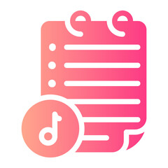 music gradient icon