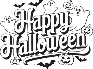 Happy halloween T-shirt design