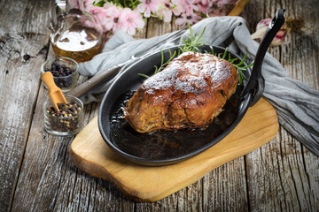 Roast pork neck.
