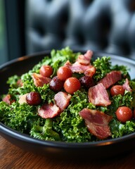 Savoring Biltong SaladA South African Delight of Cured Meat and Fresh Greens in an Urban Eatery