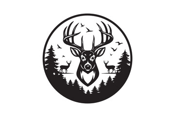 Wilderness Majesty  Deer in the Forest VECTOR