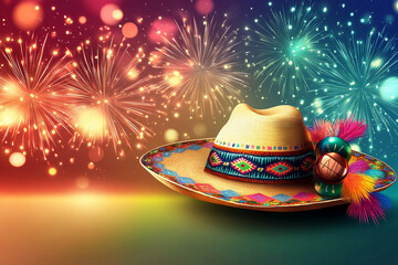 Vector Illustration of Mexico Independence Day. Celebration banner.