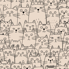 pattern with cats