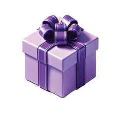 Christmas purple gift box 