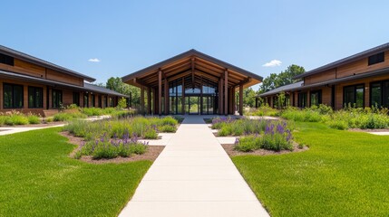Outdoor Community Project with Modern Architecture