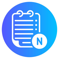 notepad gradient icon