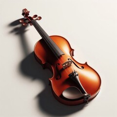 violin on the white background