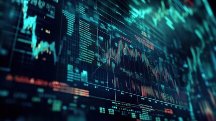 Obraz premium stock market data visualization