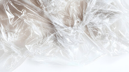 Obraz premium Translucent plastic wrap with intricate textures.