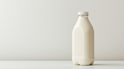 Milk bottle mockup with a minimalist design