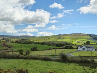 Highland Landscape with Cumulus Clouds and Plants © Studio-M