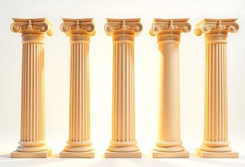 Obraz premium Five Classical Corinthian Columns