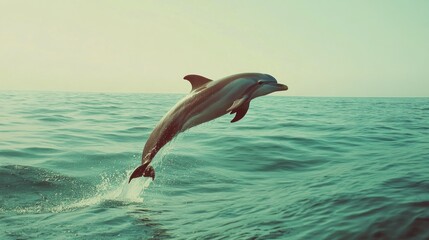 Obraz premium Dolphin Leaping Out of the Water