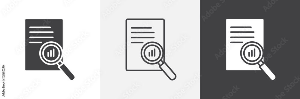 Poster audit icon vector set for ui designs