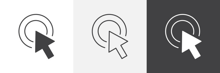 Click icon vector set for ui designs