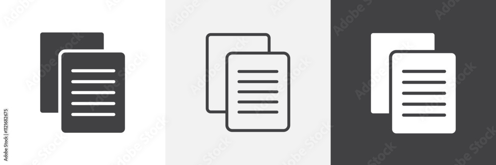 Aufkleber copy icon vector set for ui designs