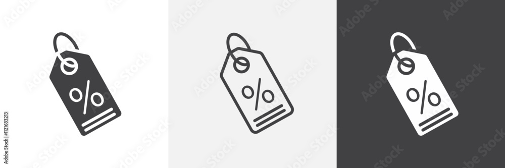 Poster discount tag icon vector set for ui designs