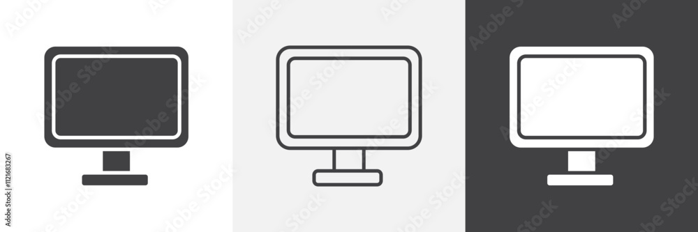 Aufkleber desktop icon vector set for ui designs