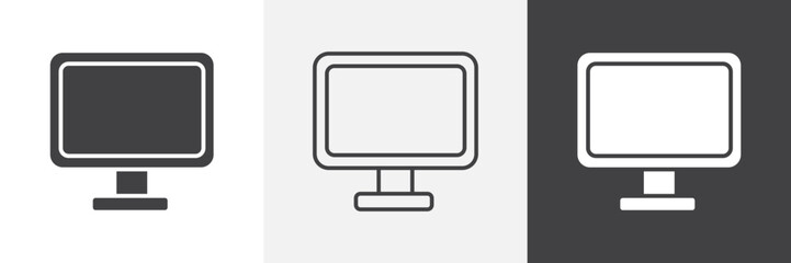 Desktop icon vector set for ui designs