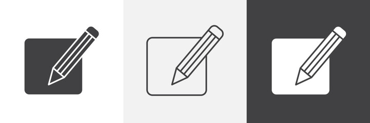 Edit icon vector set for ui designs