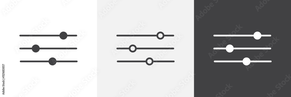 Poster filter icon vector set for ui designs