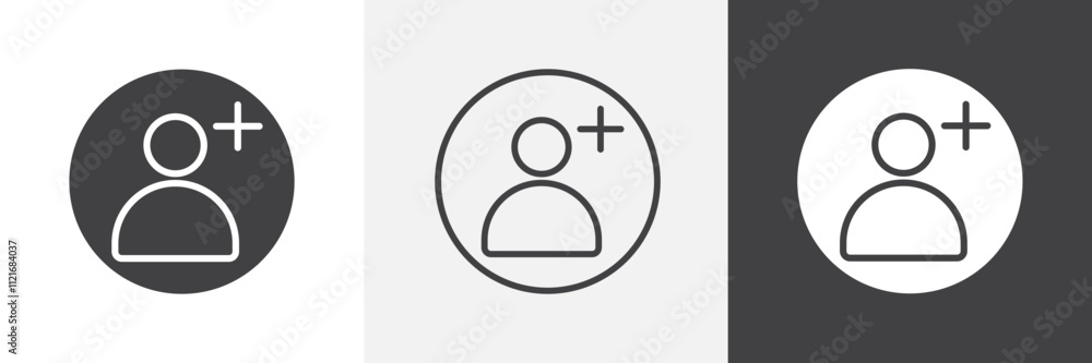 Poster follower icon vector set for ui designs