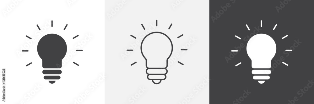 Wall mural idea icon vector set for ui designs