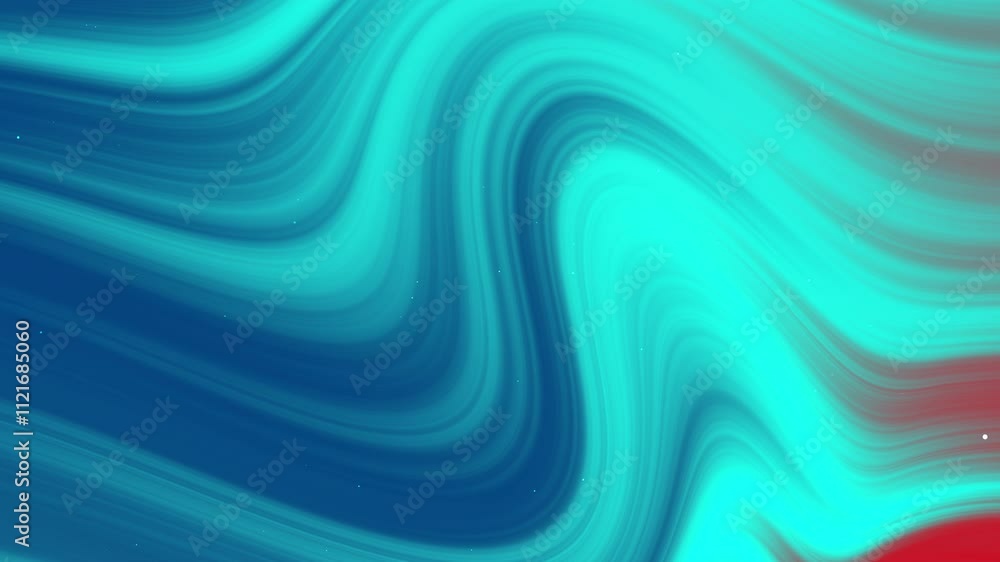 Poster an abstract image featuring swirling waves of blue and green hues creating a dynamic and visually ap