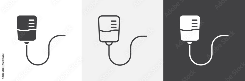 Poster iv bag icon vector set for ui designs