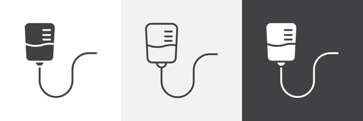 IV bag icon vector set for ui designs