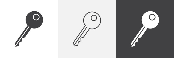 key icon vector set for ui designs