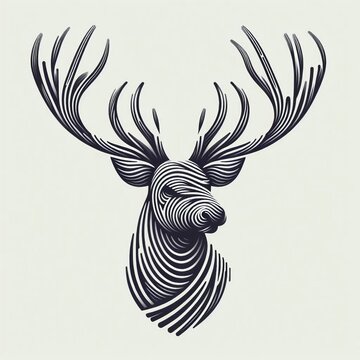 recommend clip art: 131 Vector Art Elk The antlers dissolve into smooth geometric pa