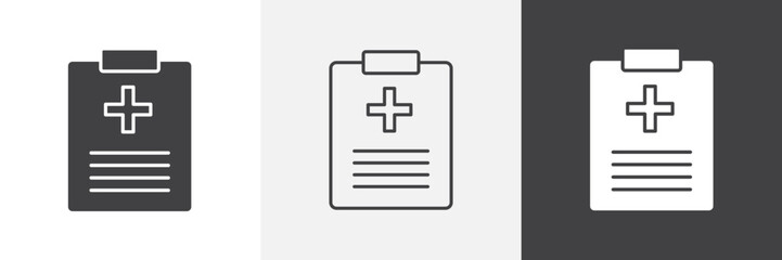 Medical insurance icon vector set for ui designs