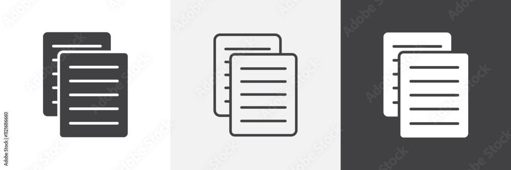 Aufkleber papers icon vector set for ui designs