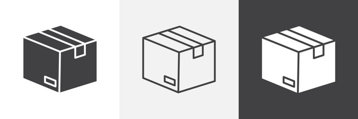 Package icon vector set for ui designs