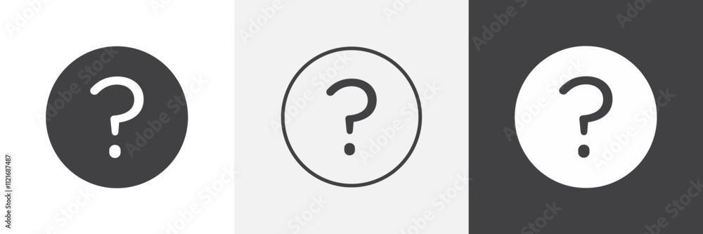 Aufkleber question mark icon vector set for ui designs