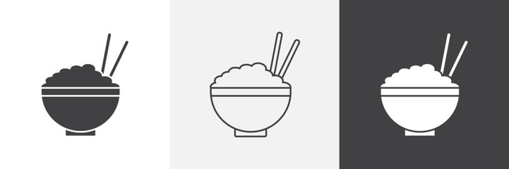 Rise Bowl icon vector set for ui designs